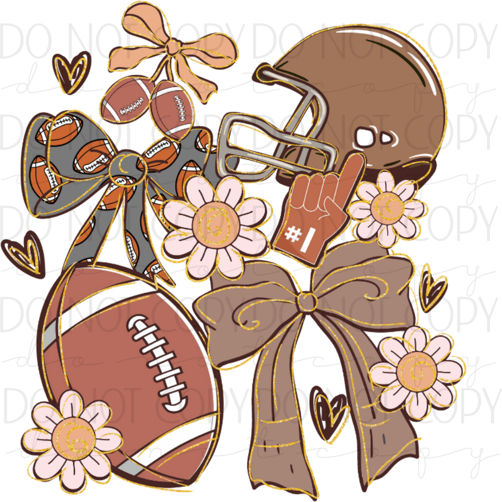 DTF TRANSFER| FOOTBALL BOW|96
