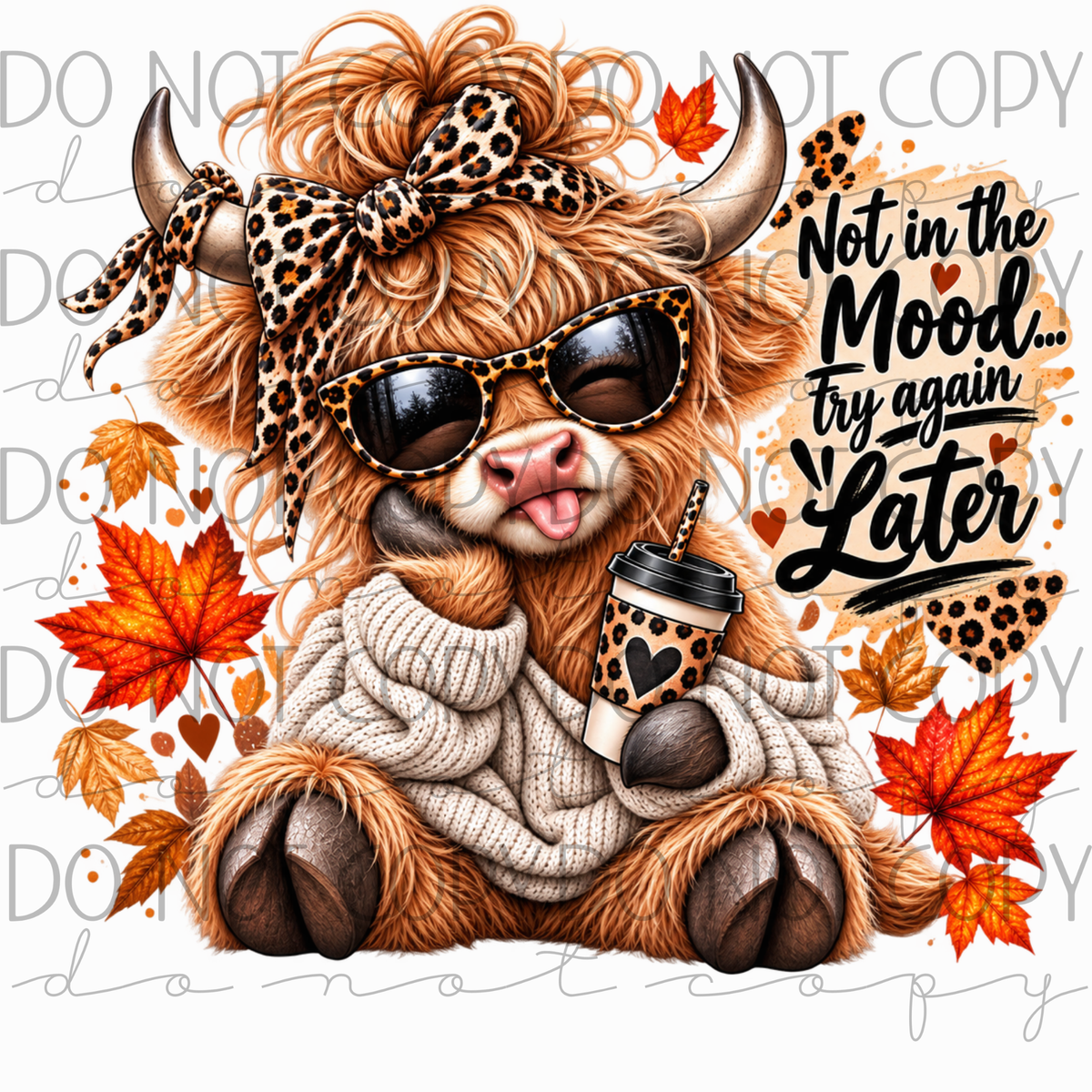 DTF TRANSFER|FALL COW|609