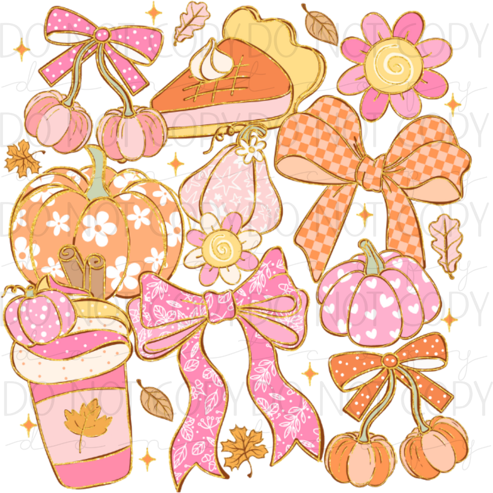 DTF TRANSFER| PUMKIN BOW|99