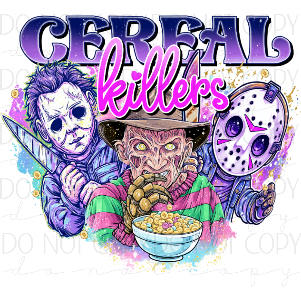 DTF TRANSFER| CEREAL KILLERS|100