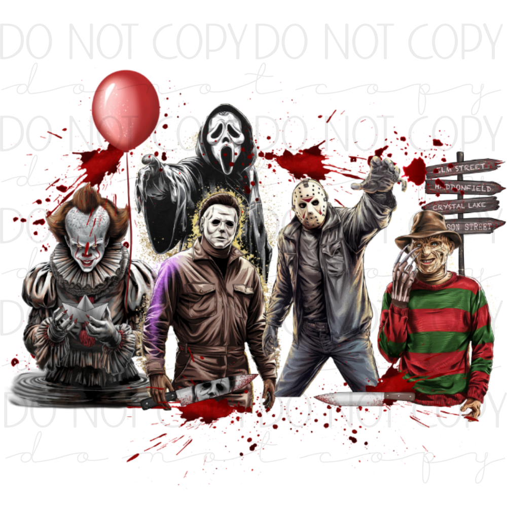 DTF TRANSFER| HORROR FRIENDS|105