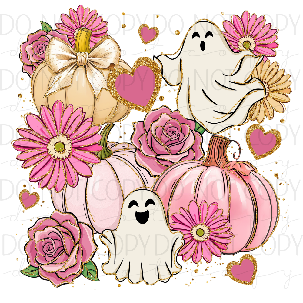 DTF TRANSFER|PUMKIN GHOST| 17