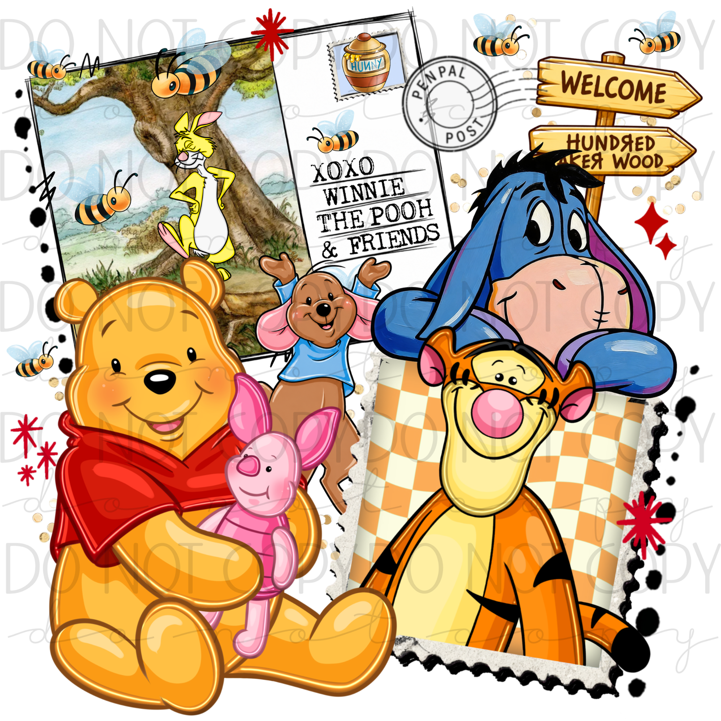 DTF TRANSFER|HONEY FRIENDS|529