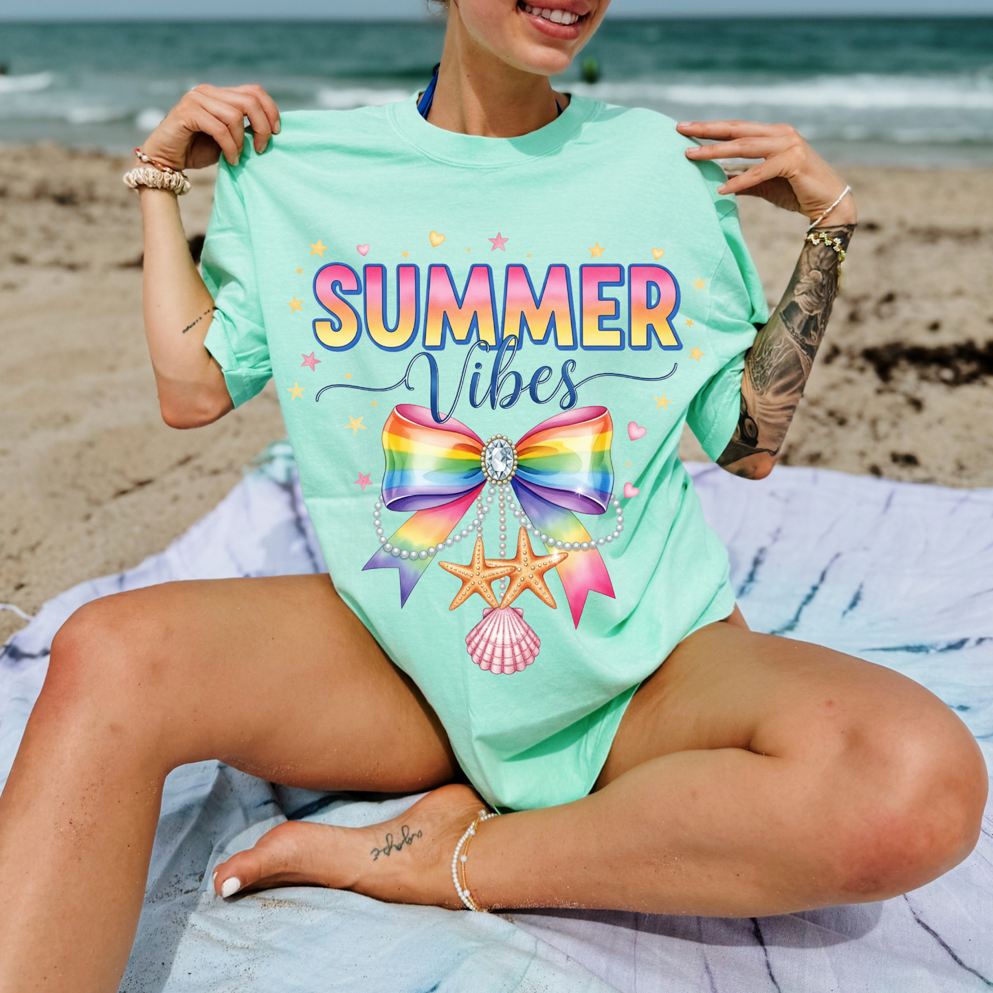 SUMMER VIBES DTF TRANFERS|READY TO PRESS 705
