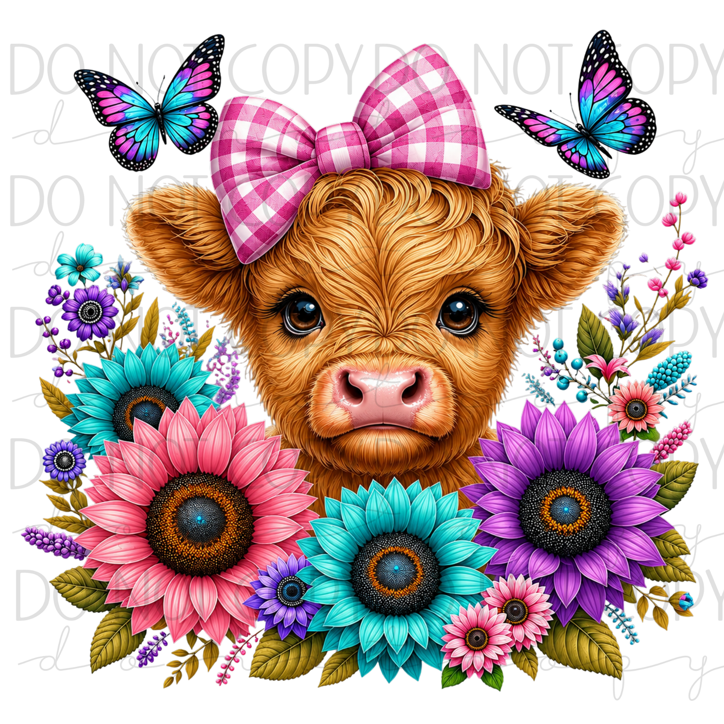 DTF TRANSFER|BUTTERFLY COW|345