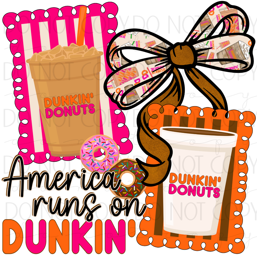 DTF TRANSFER|DUNKIN COFFEE|322