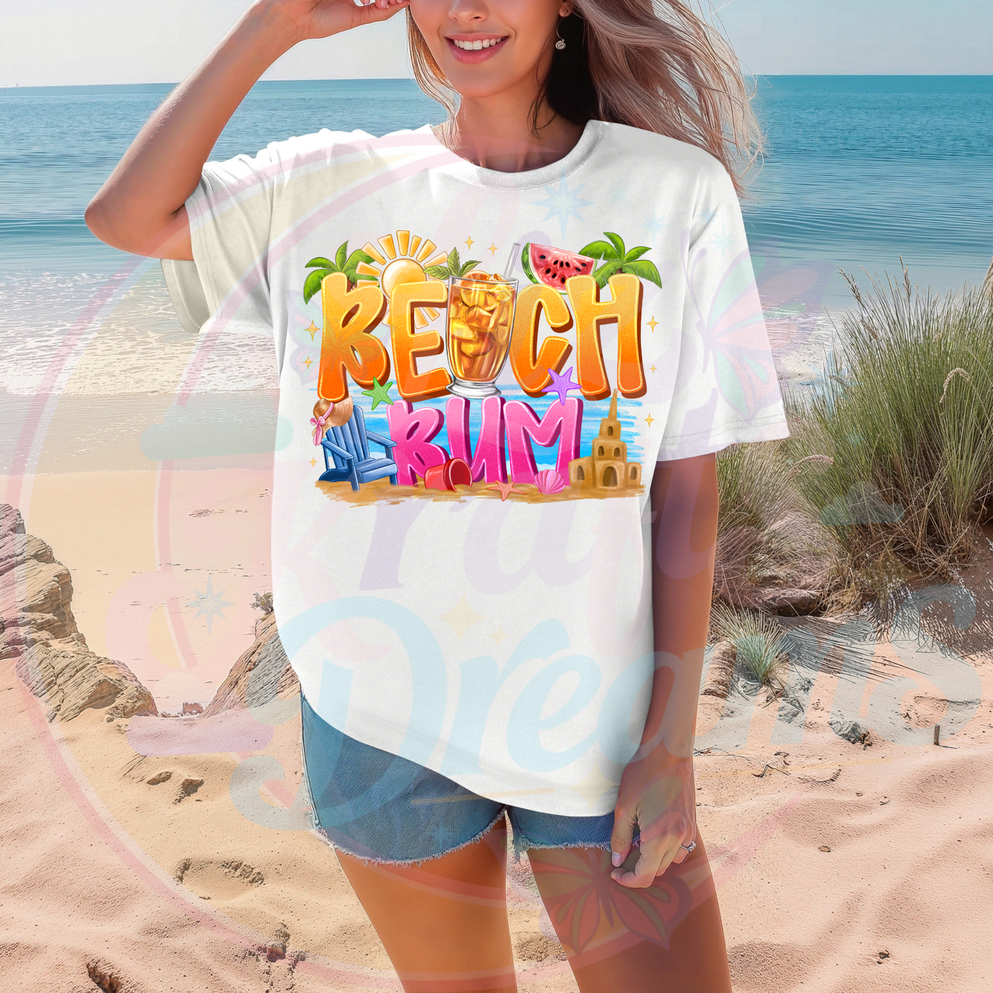 BEACH BUM DTF TRANFERS|READY TO PRESS 698
