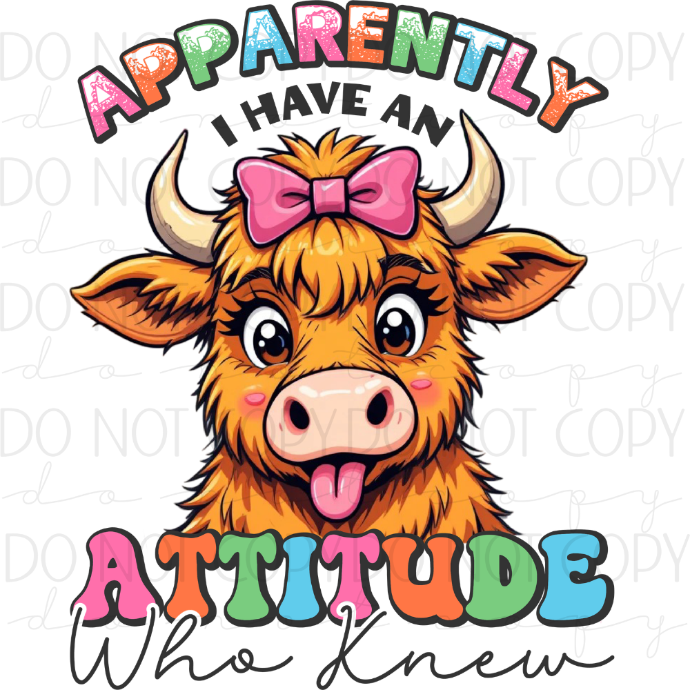DTF TRANSFER| ATTITUDE COW |53