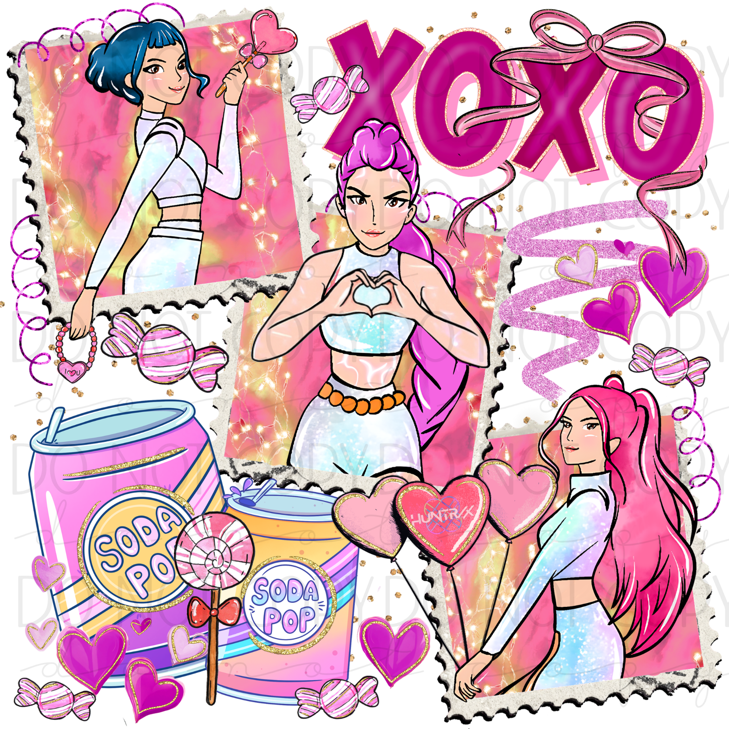 DTF TRANSFER|XOXO HUNTRIX|365