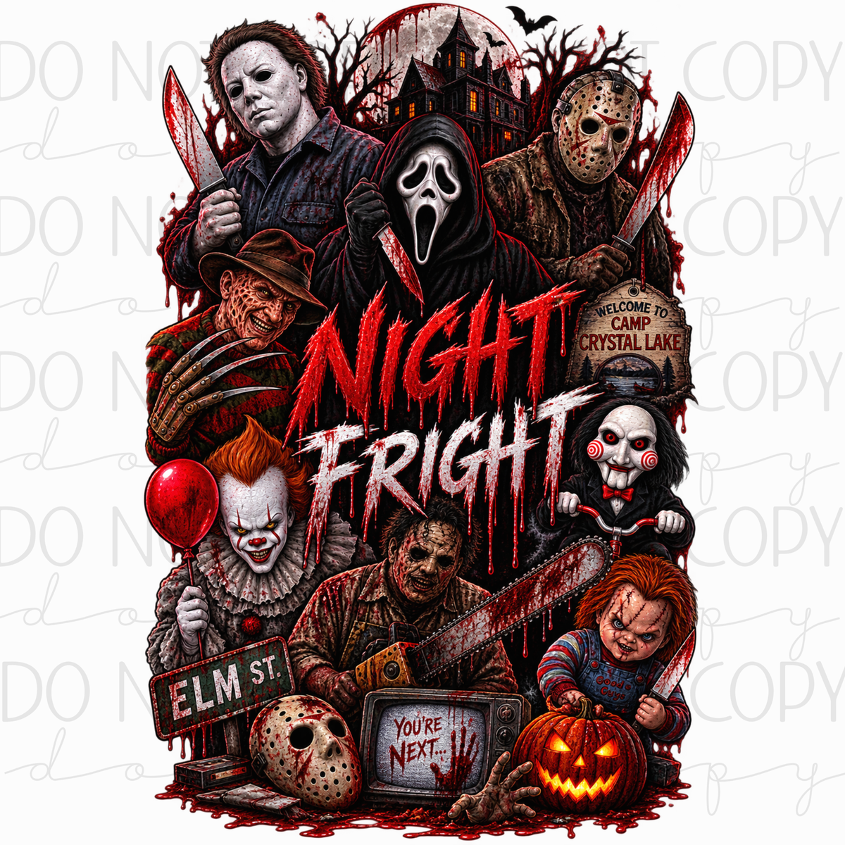 DTF TRANSFER|NIGHT FRIGHT|563