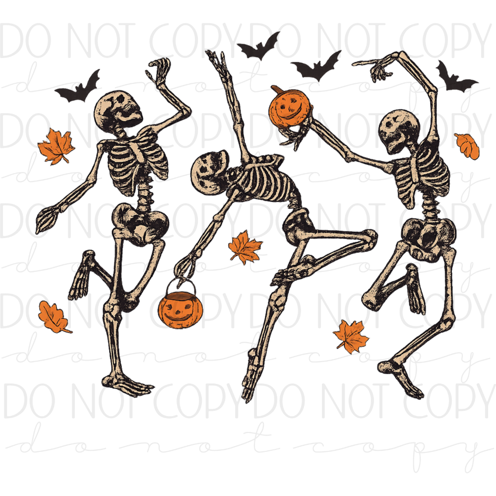 DTF TRANSFER|DANCE SKELOTON|77