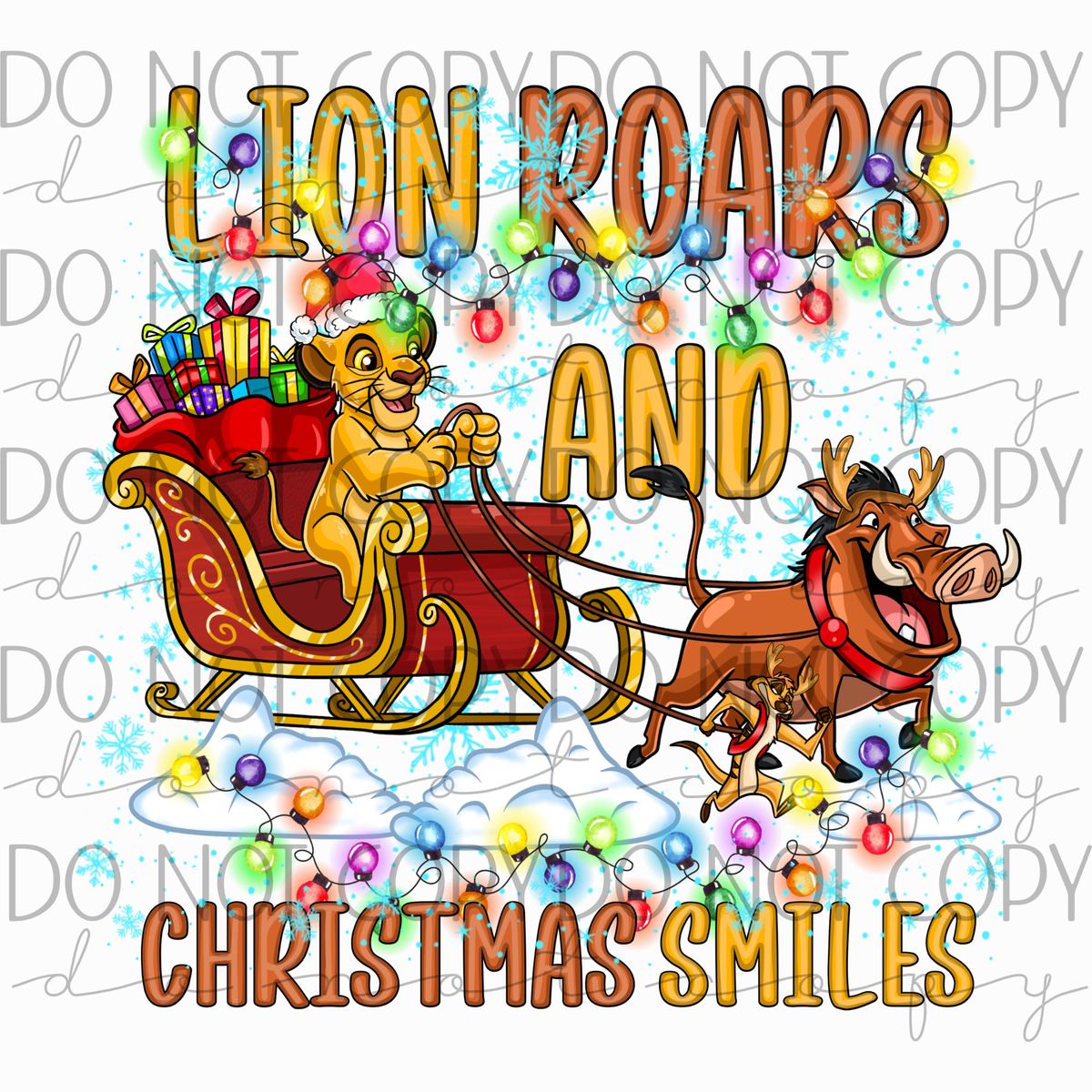 DTF TRANSFER|LION KING XMAS|593