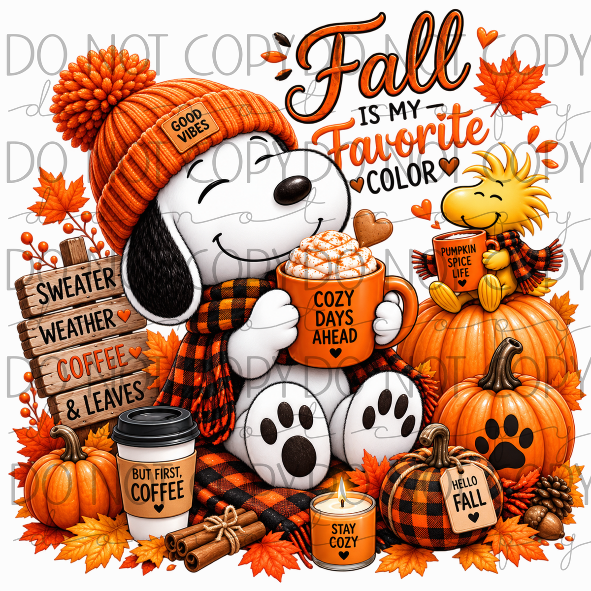 DTF TRANSFER|SNOOPY FALL|607