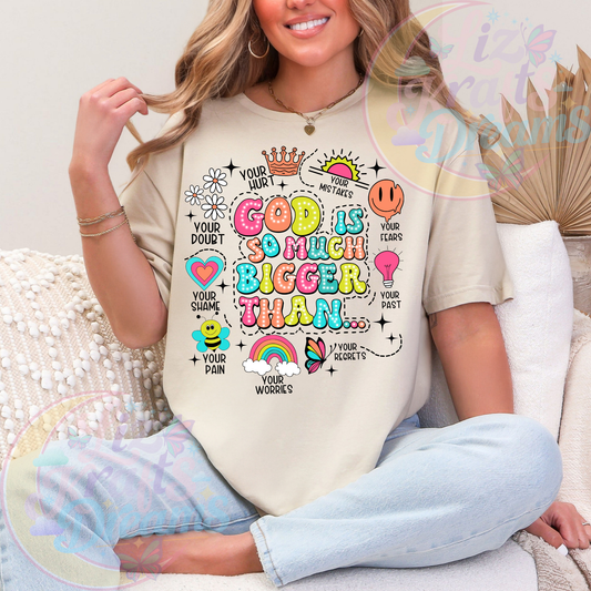 GOD IS BIGGER DTF TRANFERS|READY TO PRESS #34