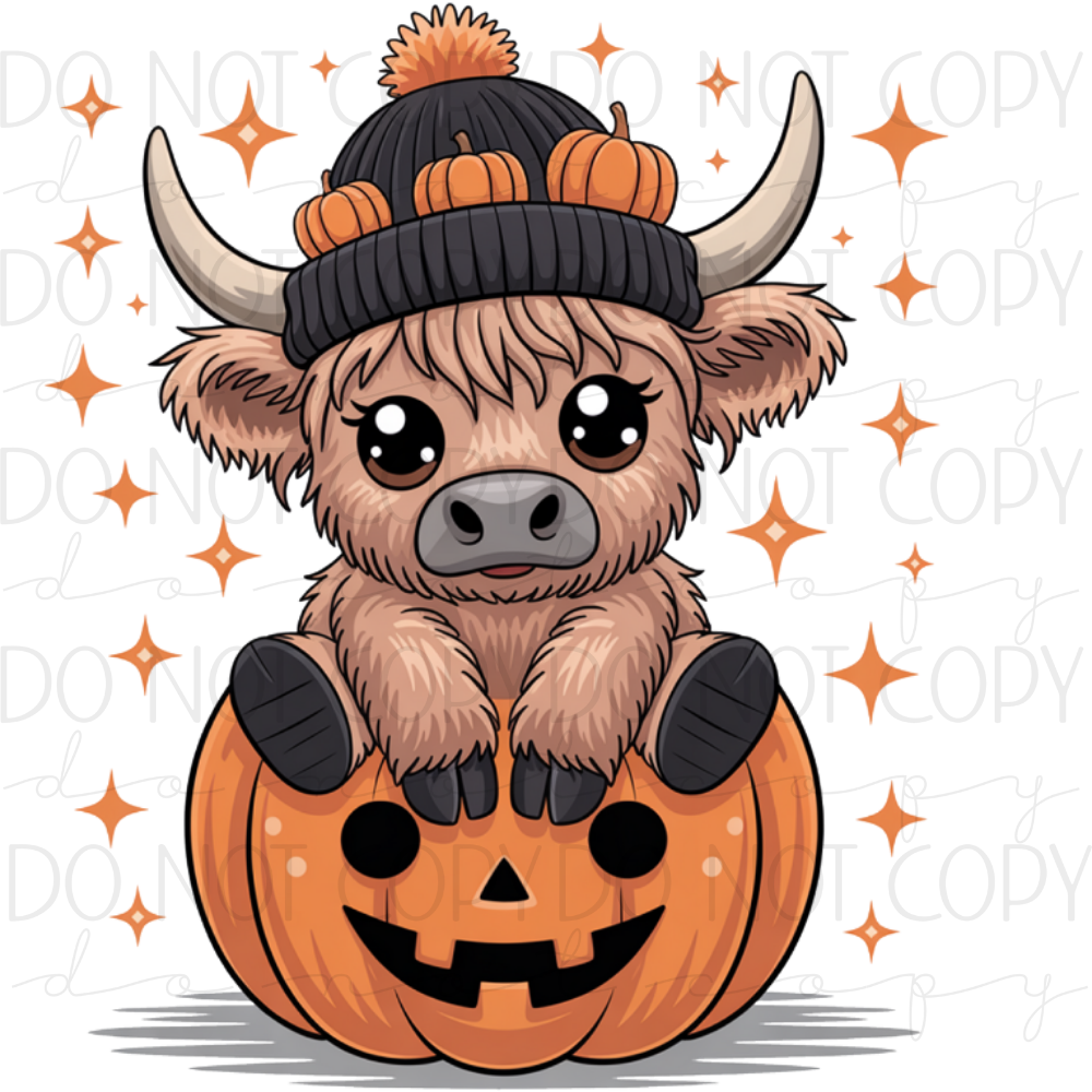 DTF TRANSFER| PUMKIN COW|98