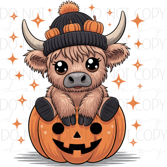 DTF TRANSFER| PUMKIN COW|98