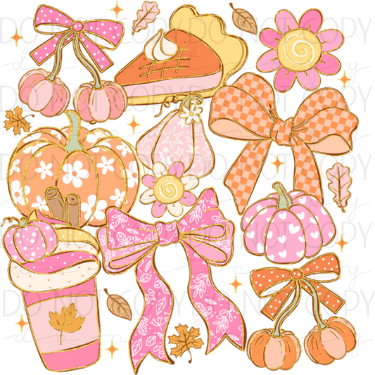 DTF TRANSFER| PUMKIN BOW|99