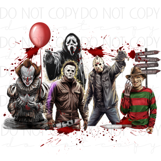 DTF TRANSFER| HORROR FRIENDS|105