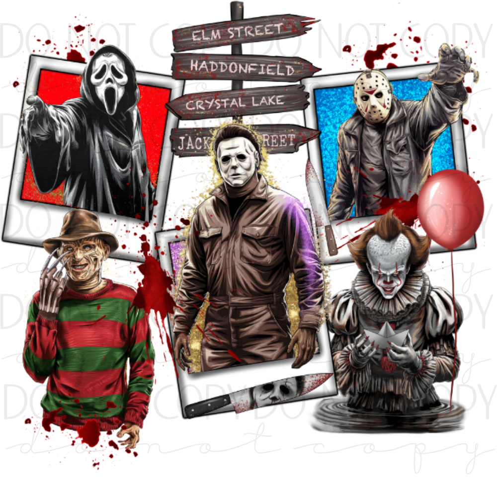 DTF TRANSFER| HORROR FRIENDS|106