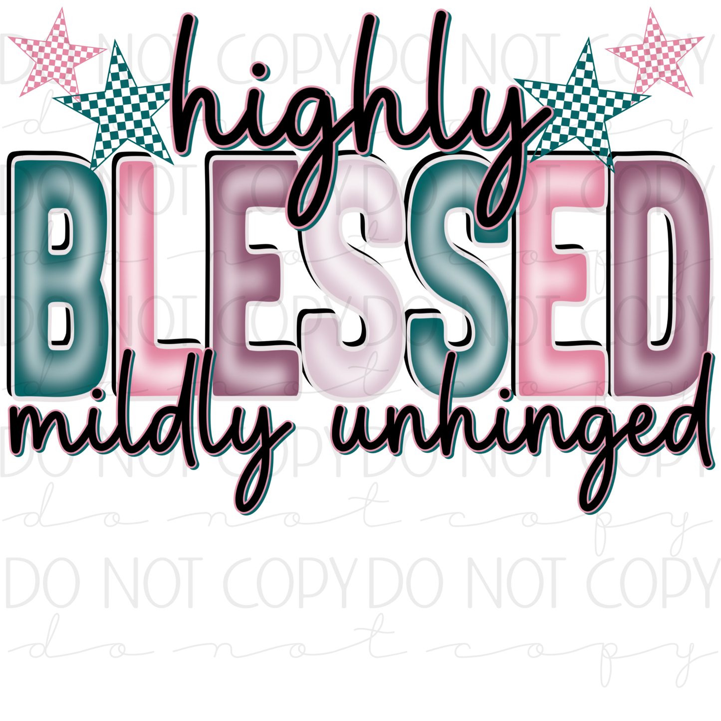 DTF TRANSFER|BLESSED|504
