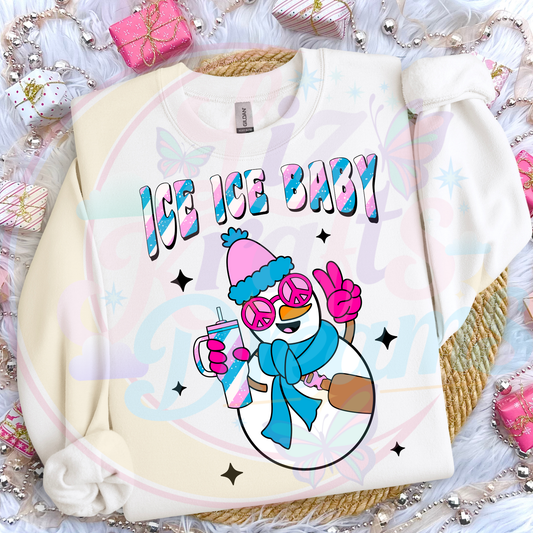 ICE BABY XMAS DTF TRANFERS|READY TO PRESS 1029