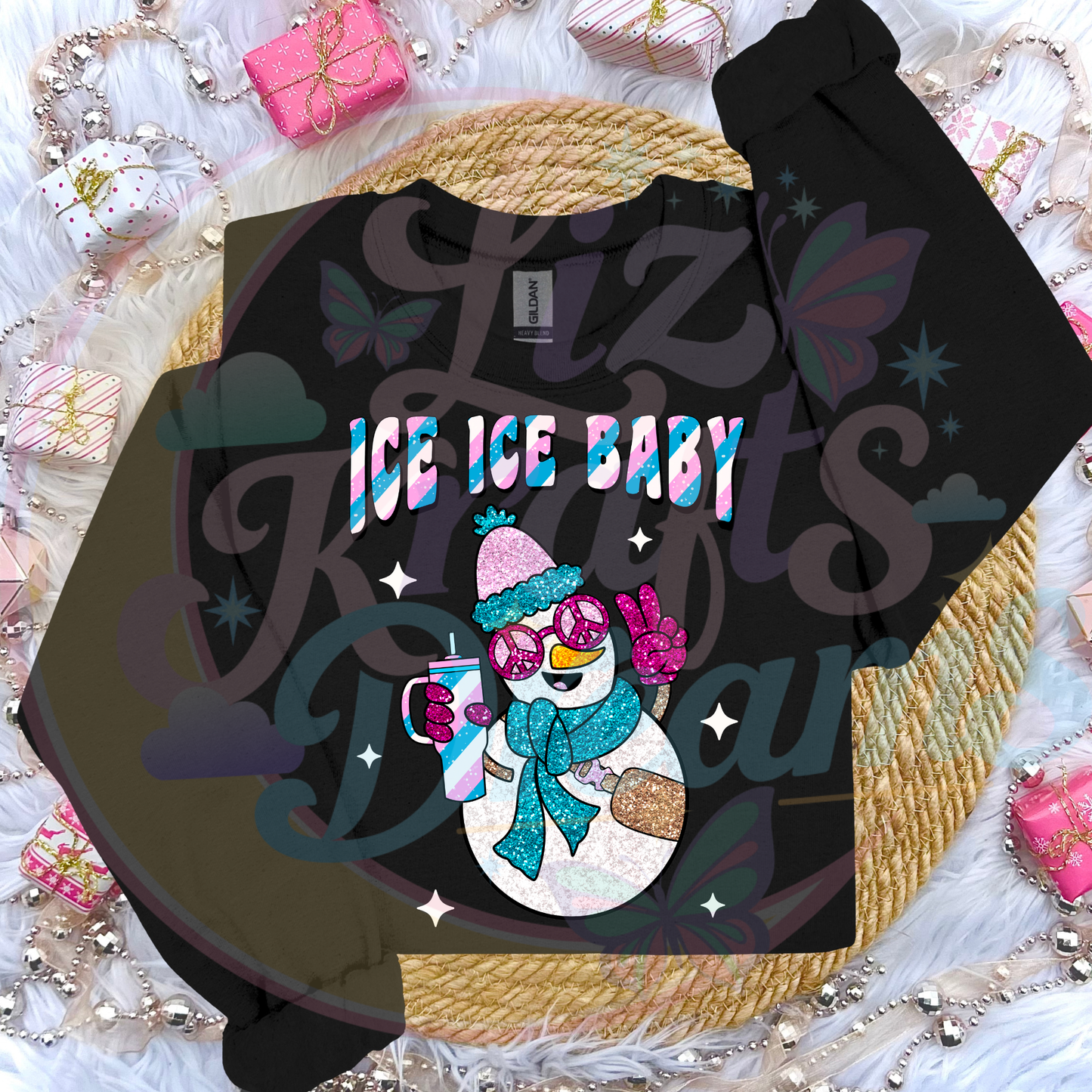 ICE BABY XMAS DTF TRANFERS|READY TO PRESS 1029