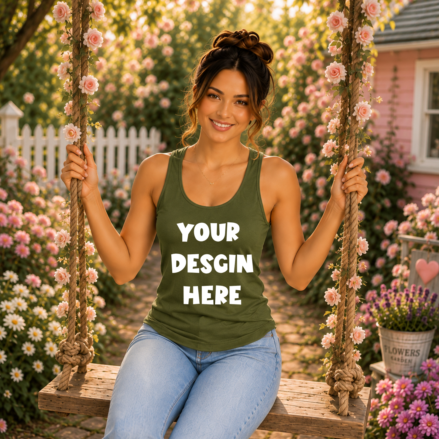 Floral Tank Top Mockup Bundle