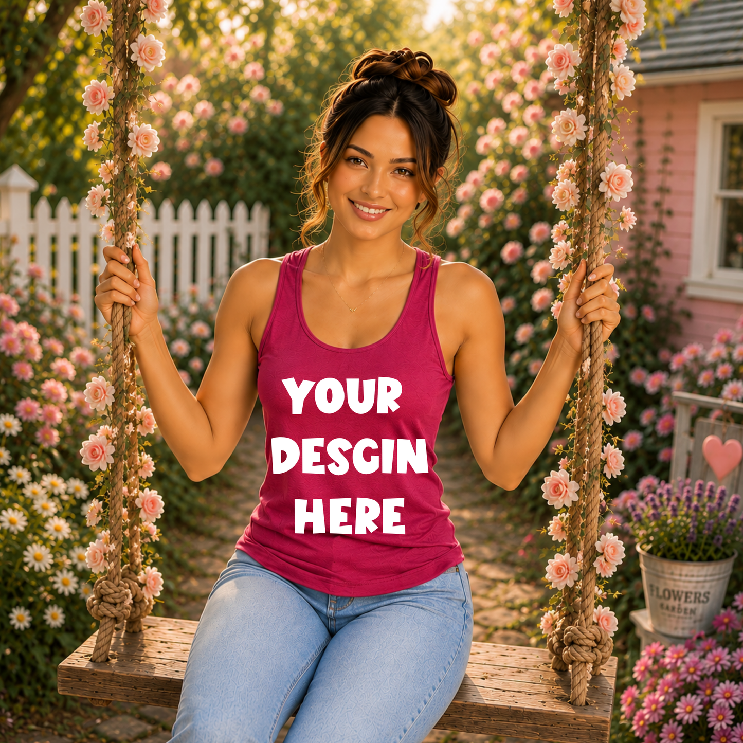 Floral Tank Top Mockup Bundle
