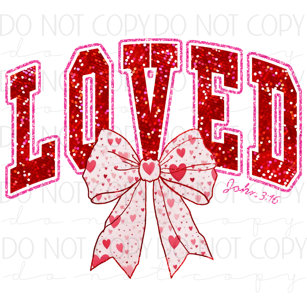 DTF TRANSFER|LOVED|242