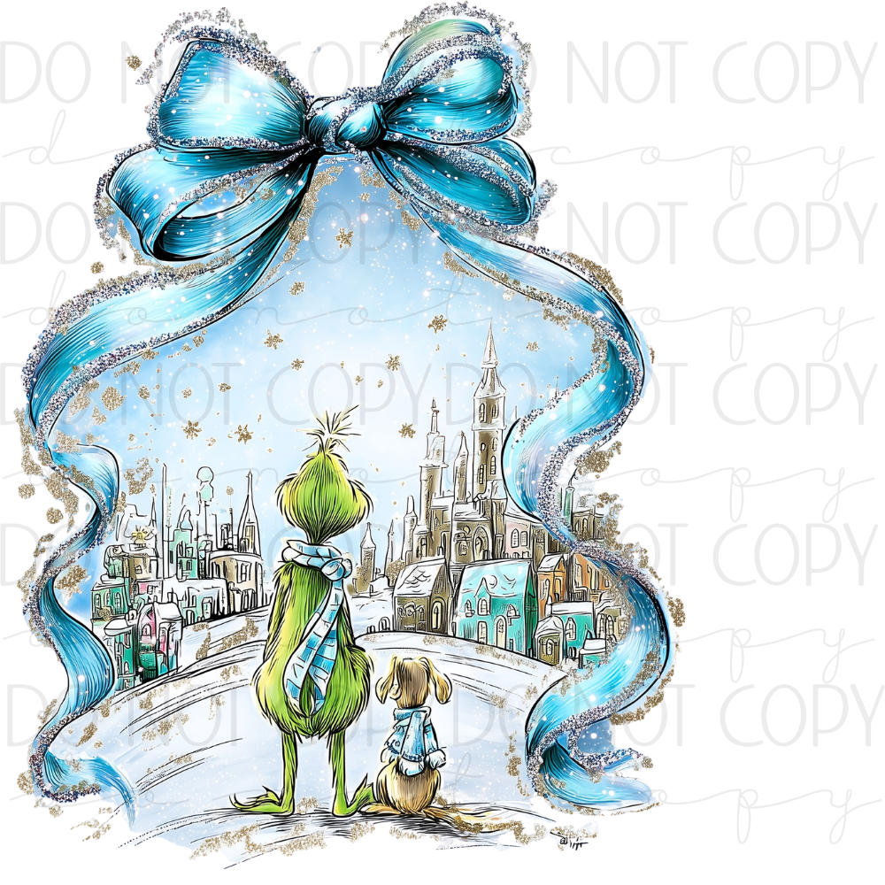 DTF TRANSFER|BOW GRINCH|268