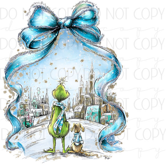 DTF TRANSFER|BOW GRINCH|268