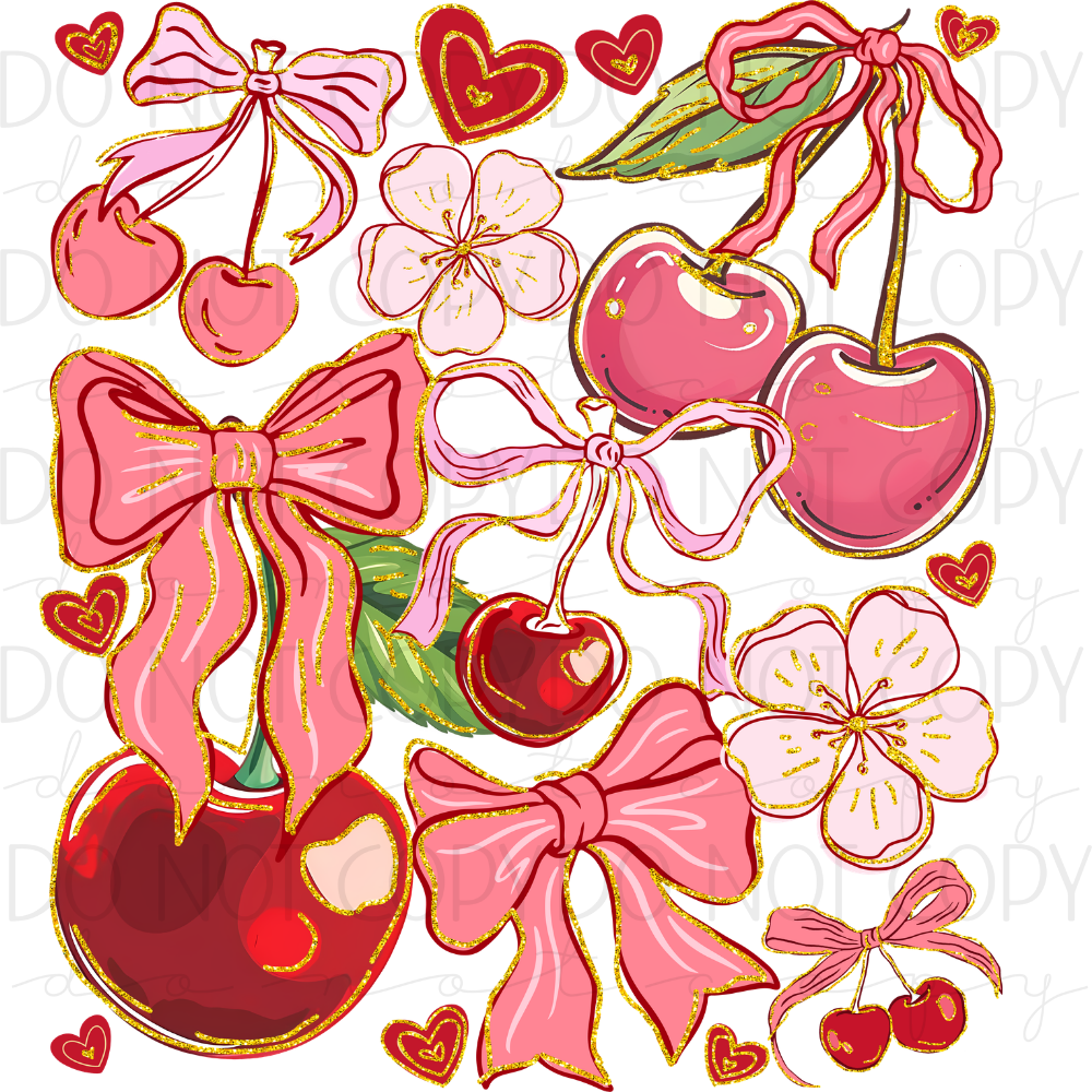 DTF TRANSFER| CHERRY BOW| 31