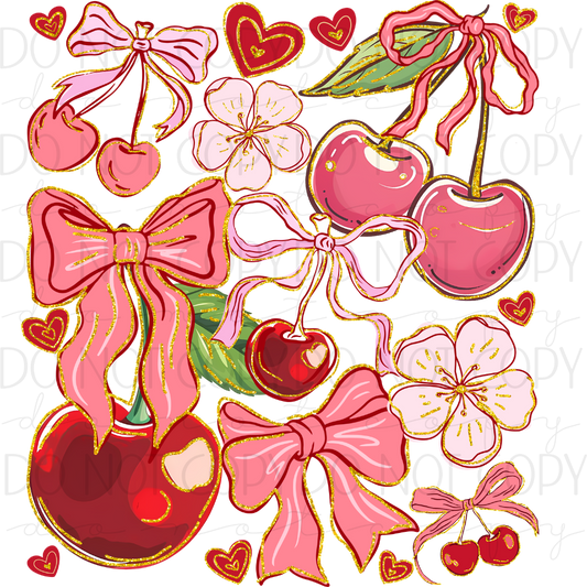 DTF TRANSFER| CHERRY BOW| 31