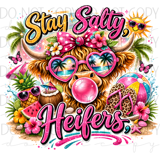 DTF TRANSFER|SALTY HEIFER|344