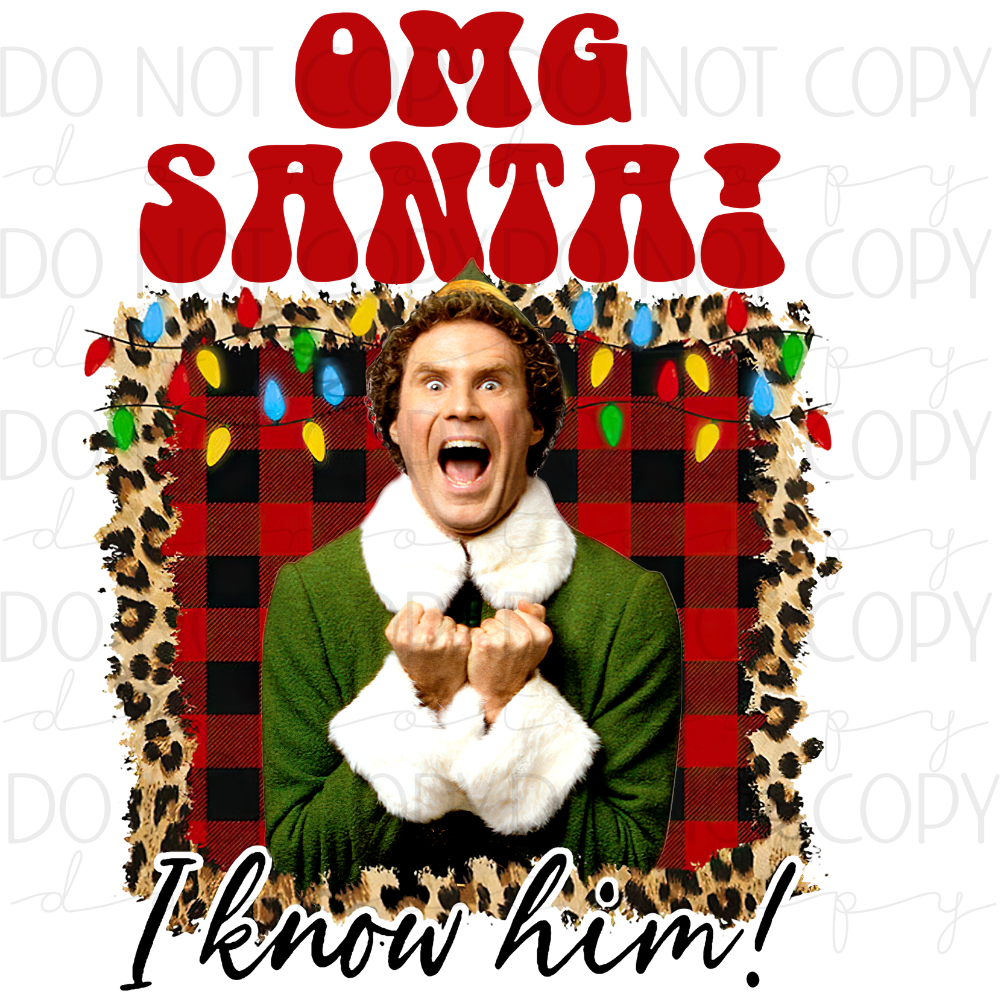 DTF TRANSFER|OMG SANTA|300