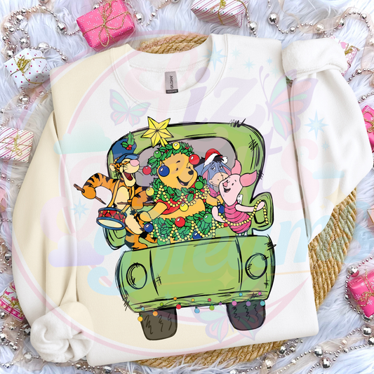 XMAS TRUCK DTF TRANFERS|READY TO PRESS 1047
