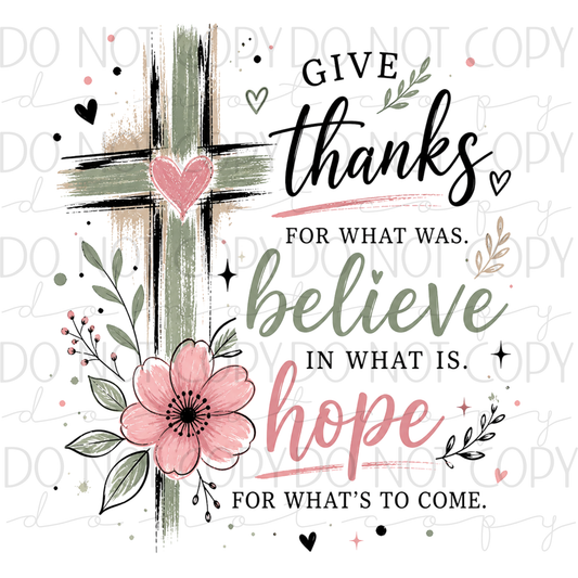 DTF TRANSFER|GIVE THANKS|537