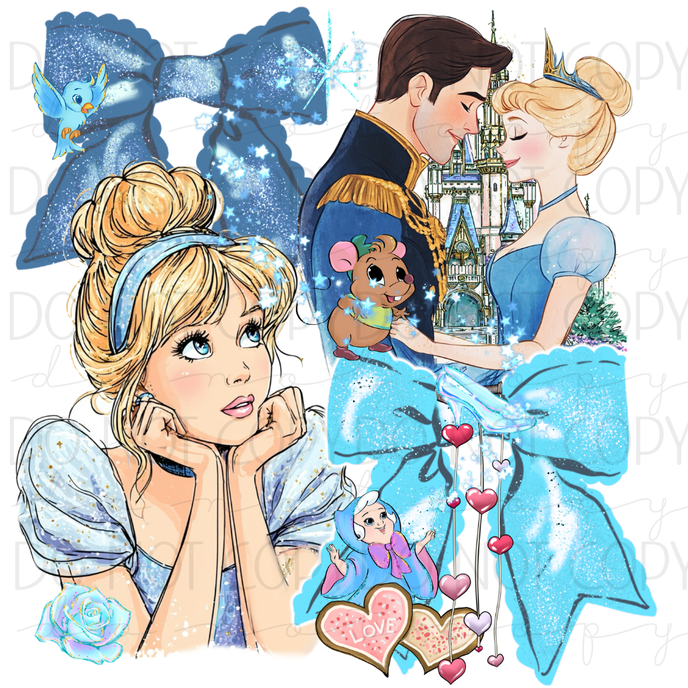 DTF TRANSFER|BOW CINDERELLA|336
