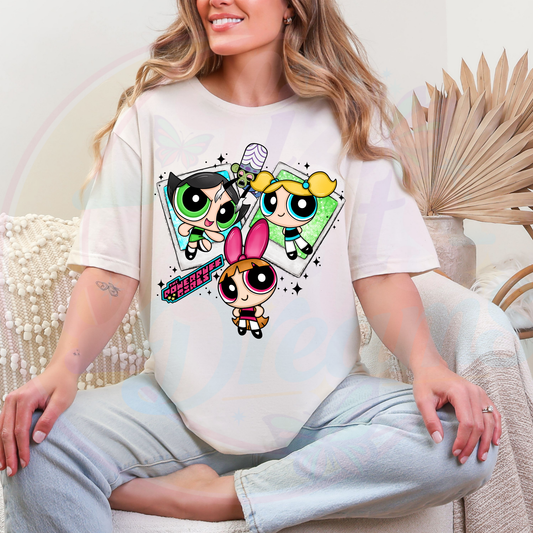 POWERGIRLS DTF TRANFERS|READY TO PRESS 170