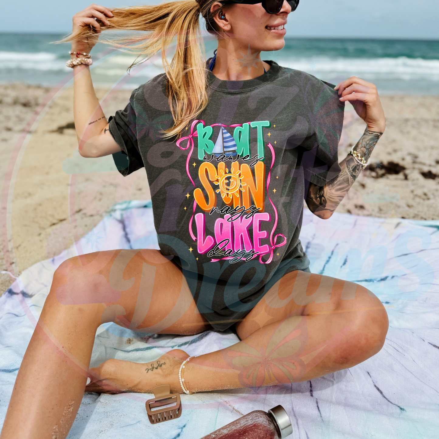 BOAT SUN LAKE DTF TRANFERS|READY TO PRESS 700