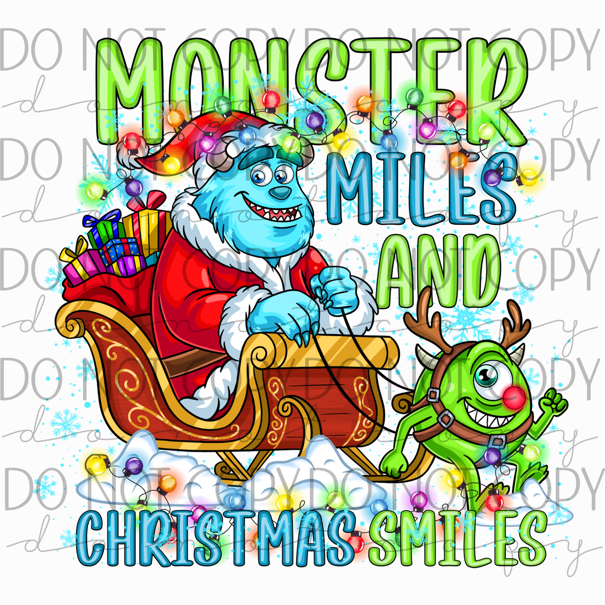 DTF TRANSFER|MONSTER XMAS|591