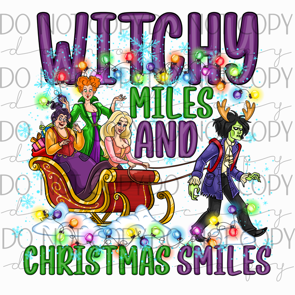 DTF TRANSFER|WITCH XMAS|595