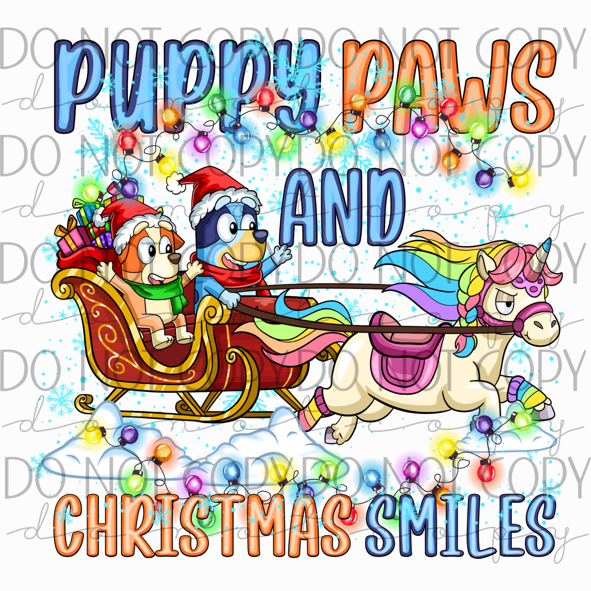 DTF TRANSFER|BLUEY XMAS|596