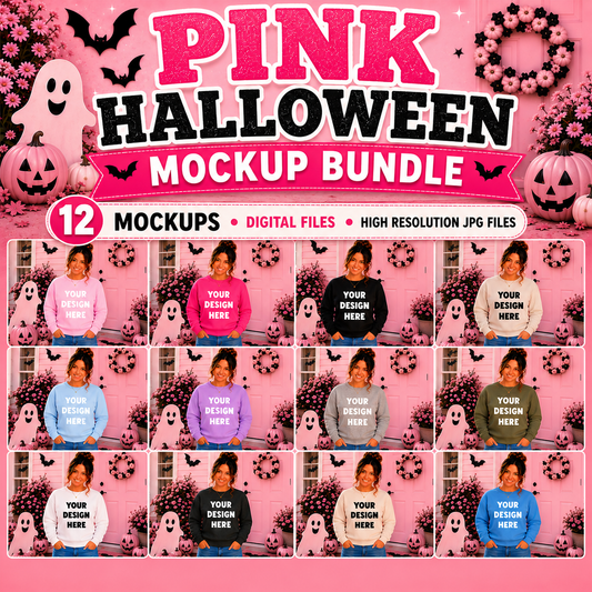 Pink Halloween Mockup Bundle